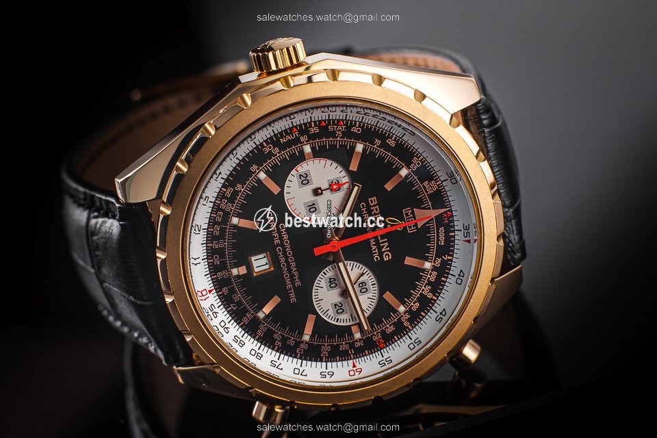 IMG_9085 Breitling Chrono-Matic Mens watch Unisex Automatic Rose gold H41360 Replica 2