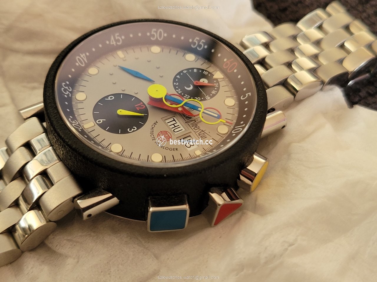 IMG_9085 Alain Silberstein Mens watch Unisex Automatic Steel Serie 4 500 061 Replica 2