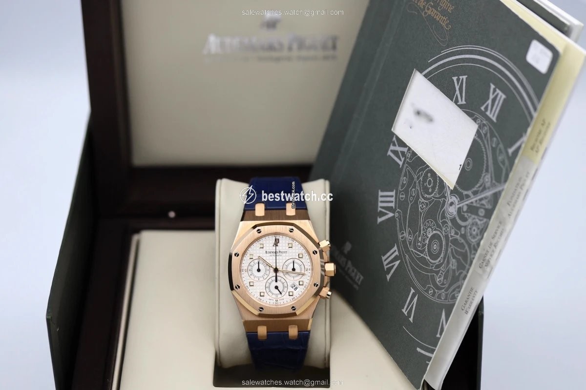 Audemars Piguet Royal Oak Chronograph Mens watch Unisex Automatic Rose gold 26022OR.OO.D088CR.01 Replica 2