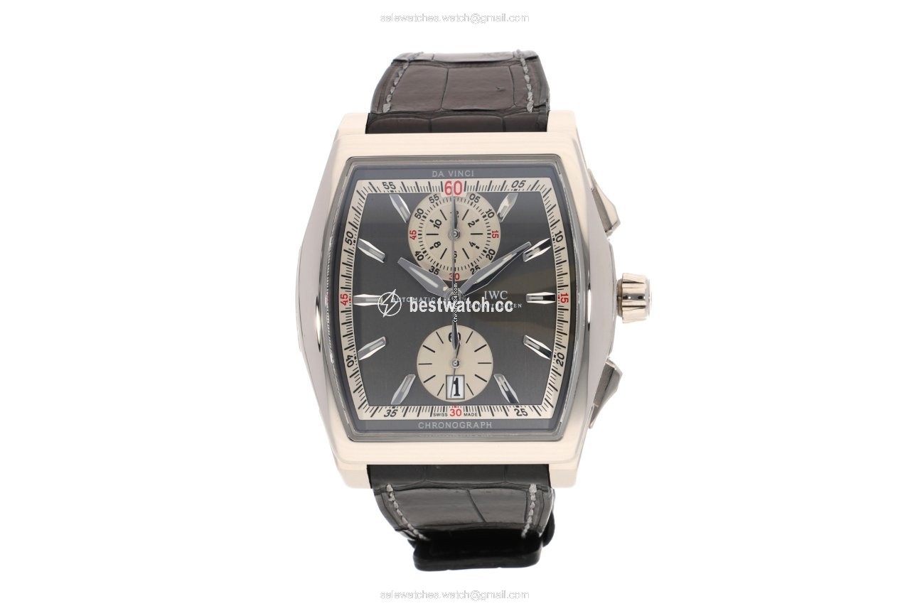 IMG_9085 IWC Da Vinci Chronograph Mens watch Unisex Automatic White gold IW3764 Replica 2