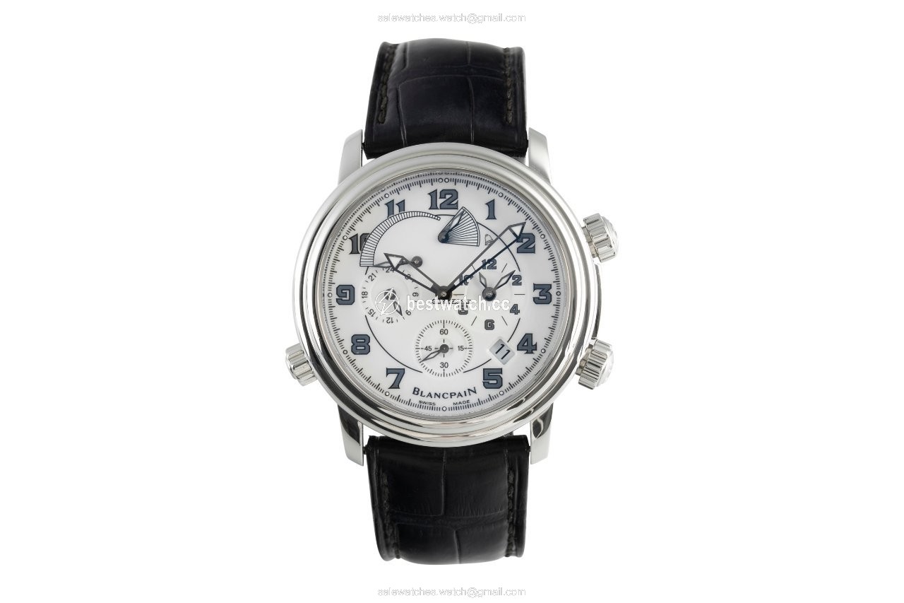 IMG_9085 Blancpain Leman Reveil GMT Mens watch Unisex Automatic Steel 2041-1542M-53B Replica 2
