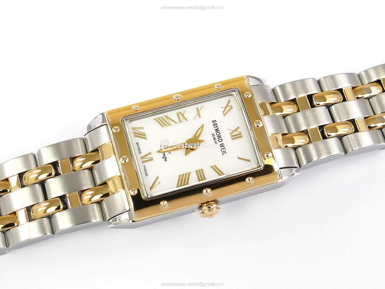IMG_9085 Raymond Weil Tango Womens watch Quartz Gold Steel 5971-STP-00308 Replica 2