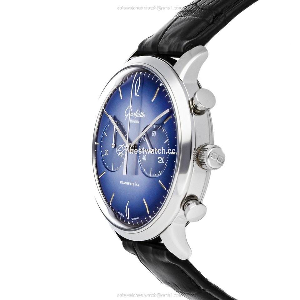 IMG_9085 Glashutte Original Sixties Chronograph Mens watch Unisex Automatic Steel 1-39-34-04-22-04 Replica 2