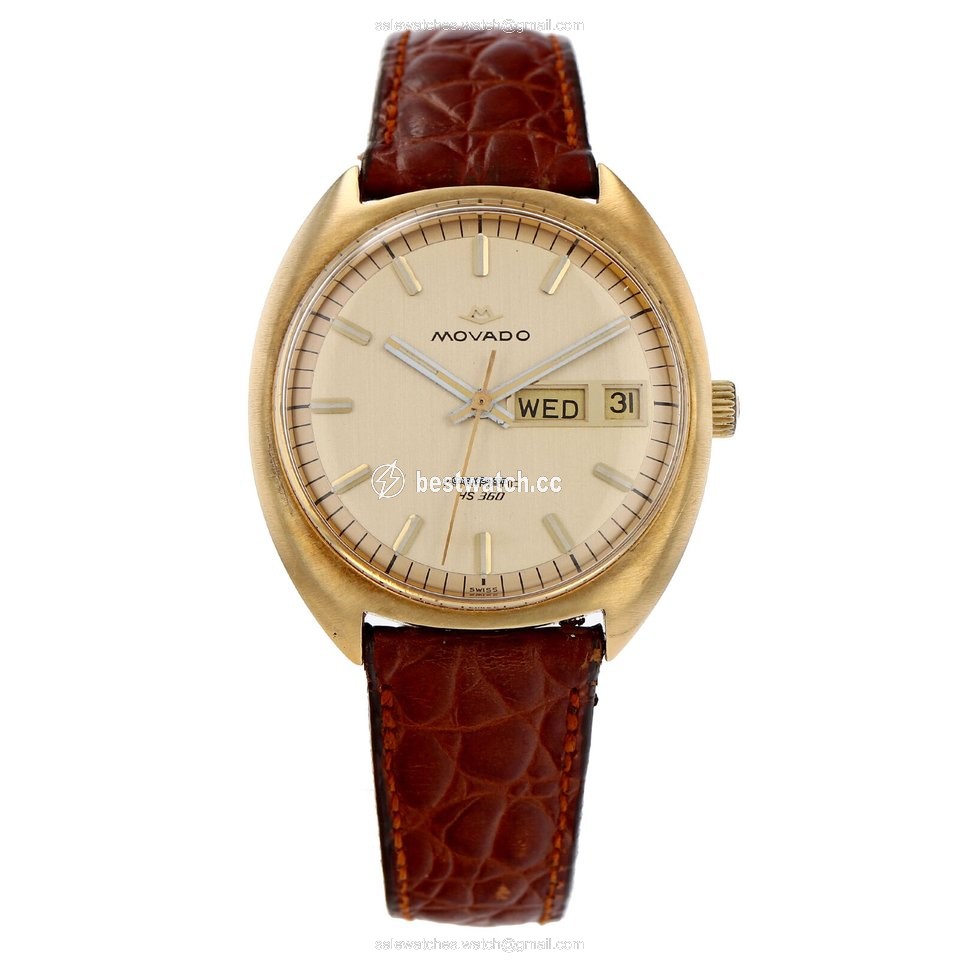 IMG_9085 Movado Kingmatic Mens watch Unisex Automatic Yellow gold NUMBER VINTAGE Replica 2