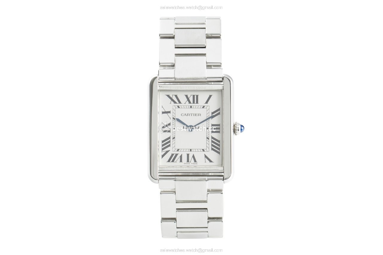 IMG_9085 Cartier Tank Solo Mens watch Unisex Quartz Steel 3169 Replica 2
