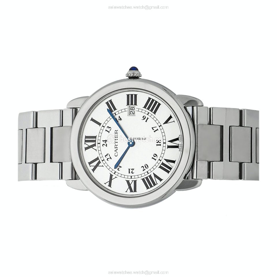 IMG_9085 Cartier Ronde Solo de Cartier Mens watch Unisex Quartz Silver W6701005 Replica 2