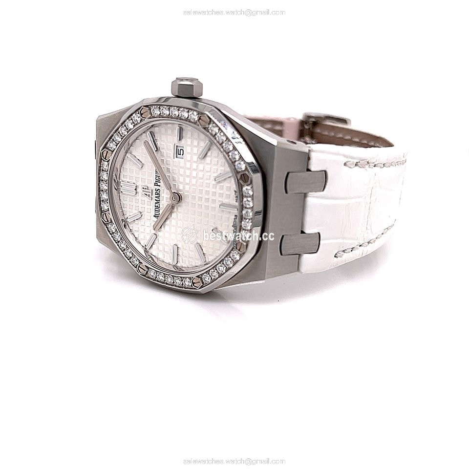 IMG_9085 Audemars Piguet Royal Oak Lady Womens watch Quartz Steel 67651ST.ZZ.D011CR.01 Replica 2