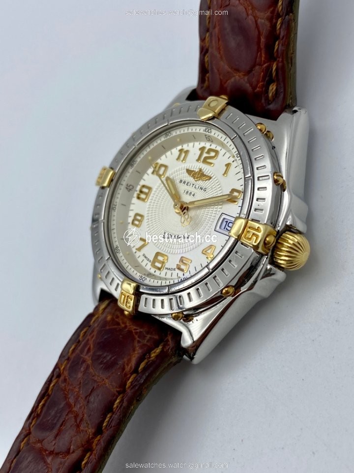 IMG_9085 Breitling Wings Lady Womens watch Quartz Gold Steel B67050 Replica 2