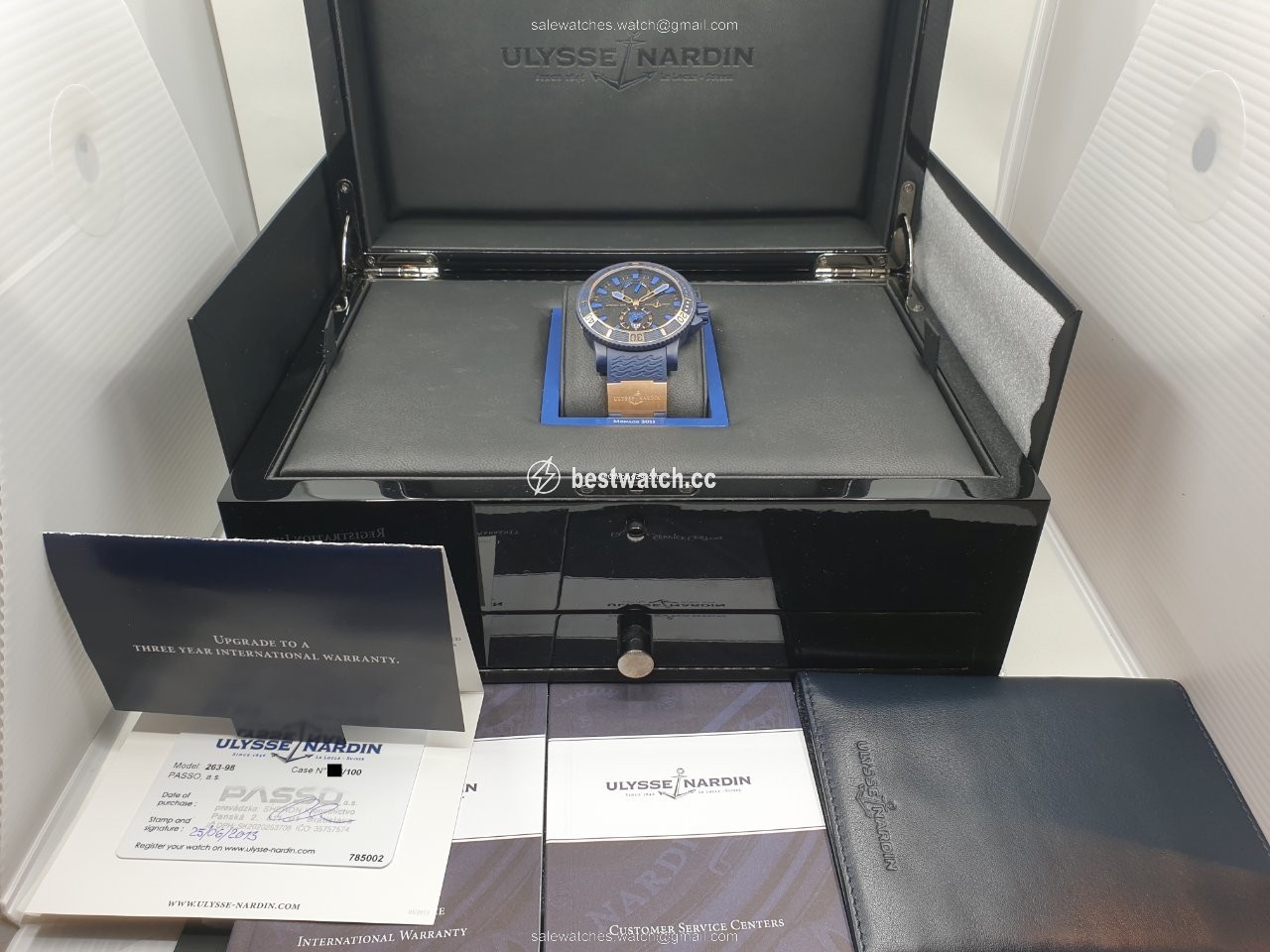 IMG_9085 Ulysse Nardin Maxi Marine Diver Mens watch Unisex Automatic Gold Steel 263-98 Replica 2