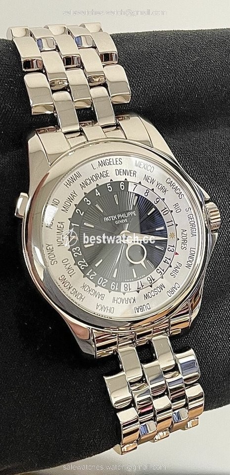 IMG_9085 Patek Philippe World Time Mens watch Unisex Automatic White gold 5130G Replica 2