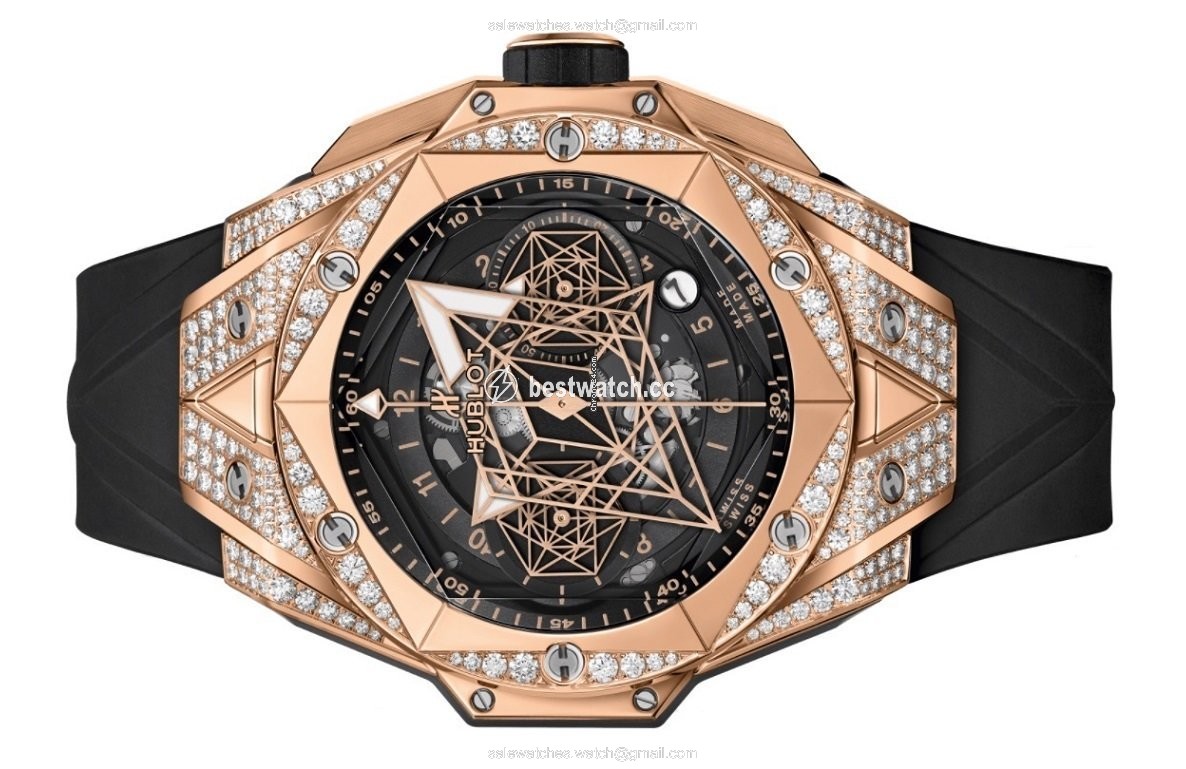 IMG_9085 Hublot Big Bang Sang Bleu Mens watch Unisex Automatic Rose gold 418.OX.1108.RX.1604.MXM20 Replica 2