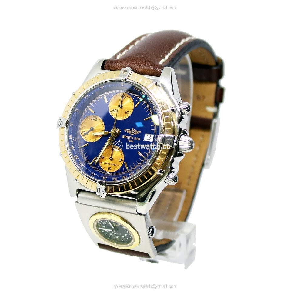 Breitling Chronomat Mens watch Unisex Automatic Gold Steel C13048 Replica 2