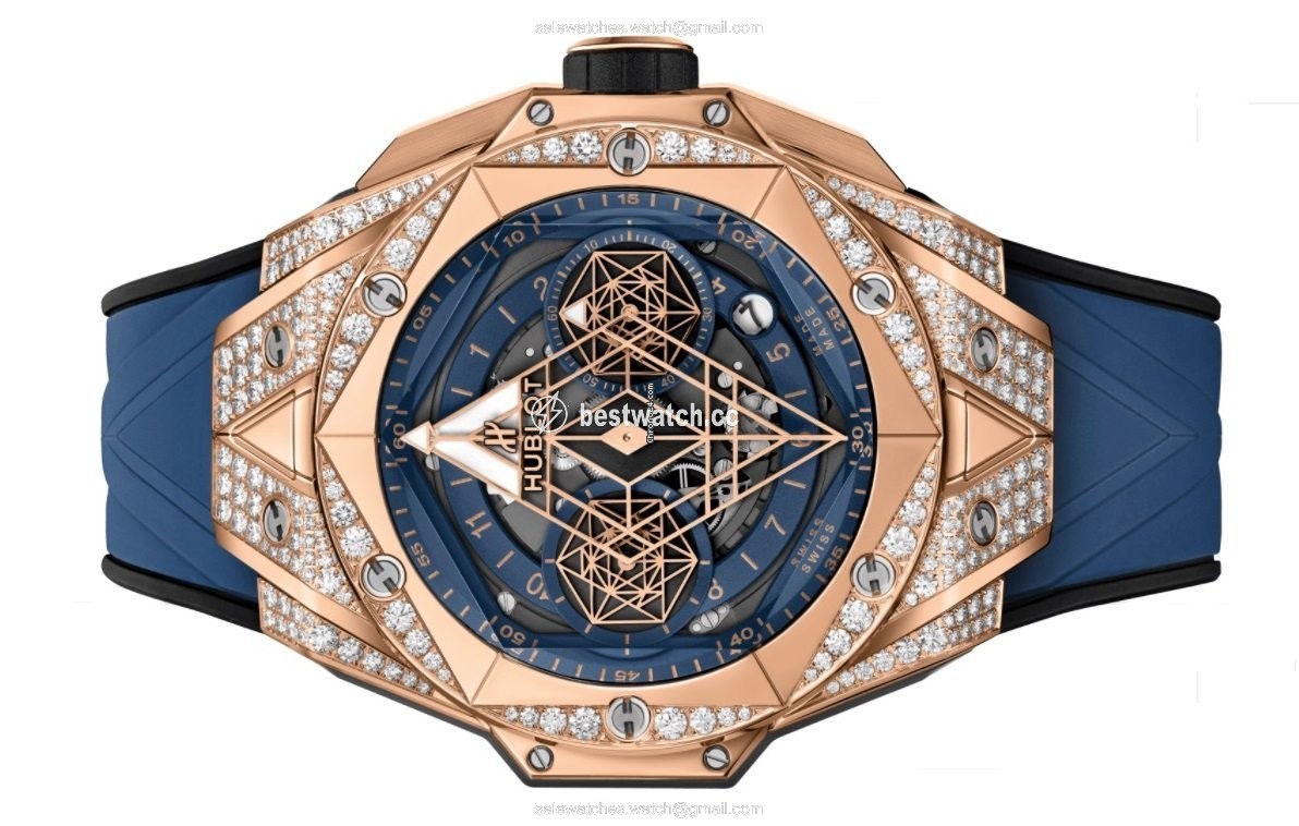 IMG_9085 Hublot Big Bang Sang Bleu Mens watch Unisex Automatic Rose gold 418.OX.5108.RX.1604.MXM20 Replica 2