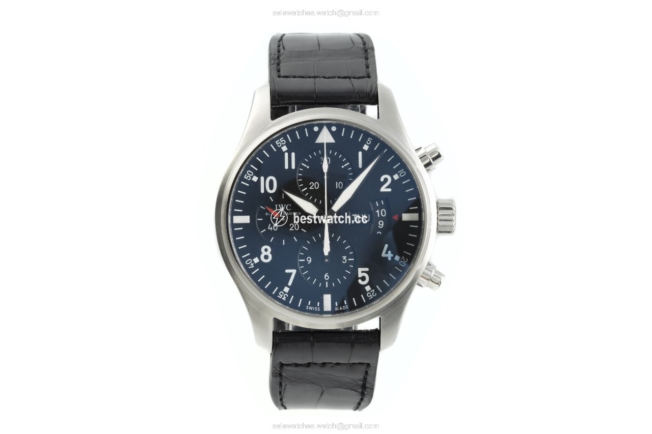 IMG_9085 IWC Pilot Chronograph Mens watch Unisex Automatic Steel 3777 Replica 2