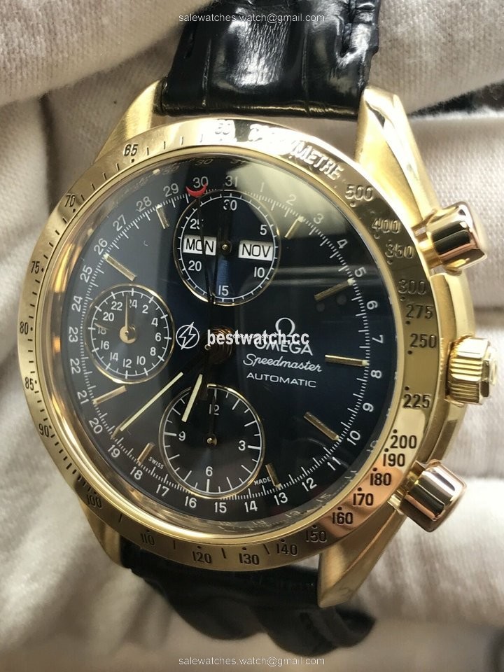 Omega Speedmaster Day Date Automatic Yellow gold 3621.80.00 Replica 2