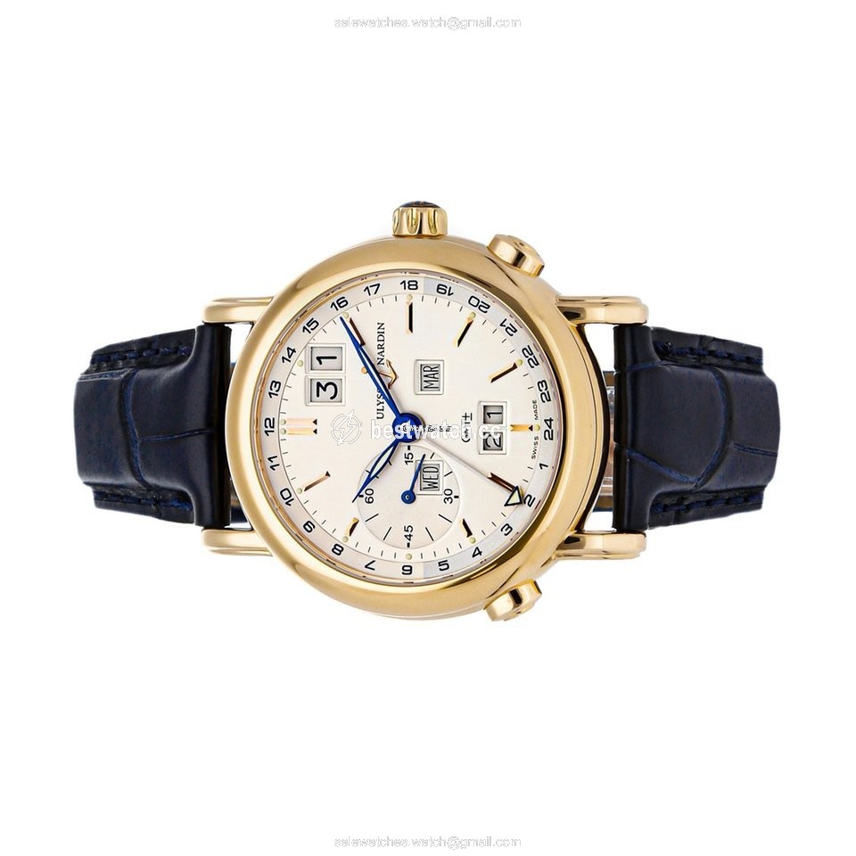 IMG_9085 Ulysse Nardin GMT + - Perpetual Mens watch Unisex Automatic Rose gold 326-22 Replica 2