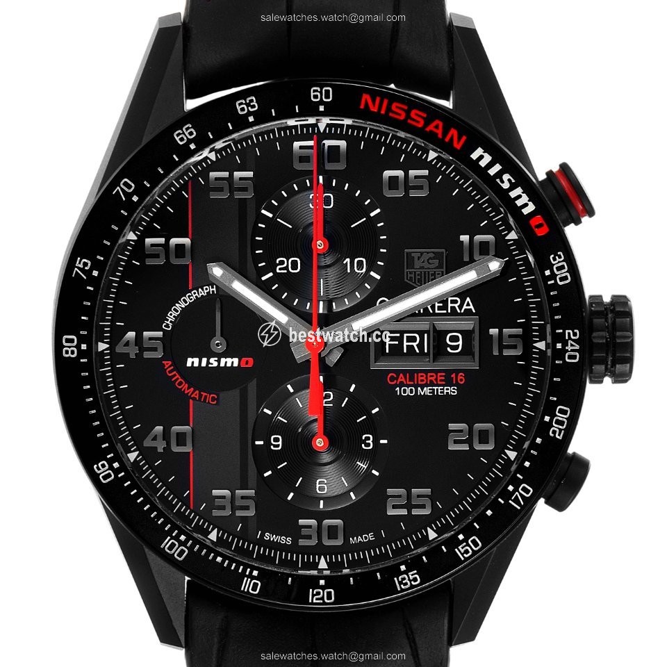 TAG Heuer Carrera Calibre 16 Mens watch Unisex Automatic Titanium CV2A82.FC6237 Replica 2