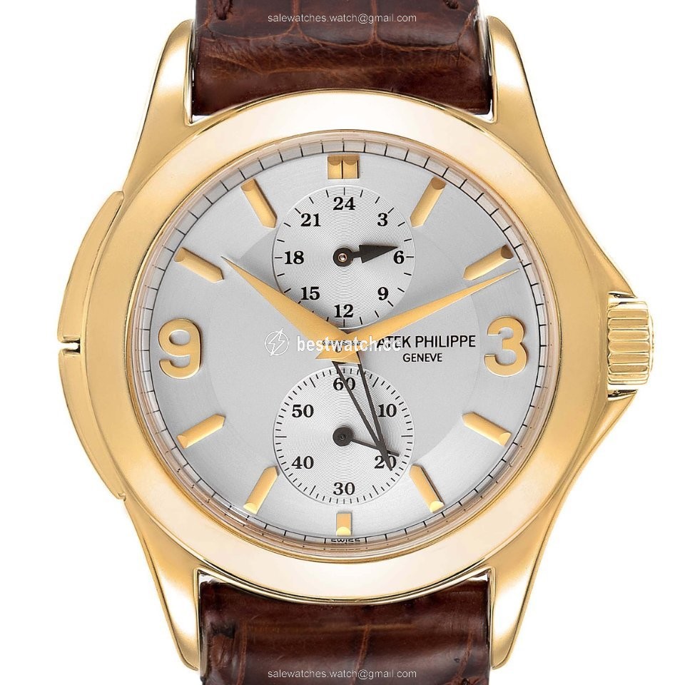 IMG_9085 Patek Philippe Travel Time Mens watch Unisex Manual winding Yellow gold 5134J Replica 2