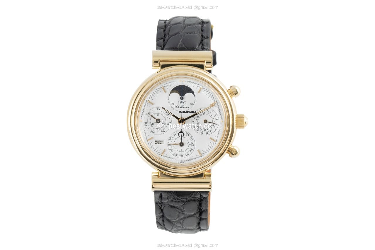 IMG_9085 IWC Da Vinci Perpetual Calendar Mens watch Unisex Automatic Yellow gold 3750 Replica 2