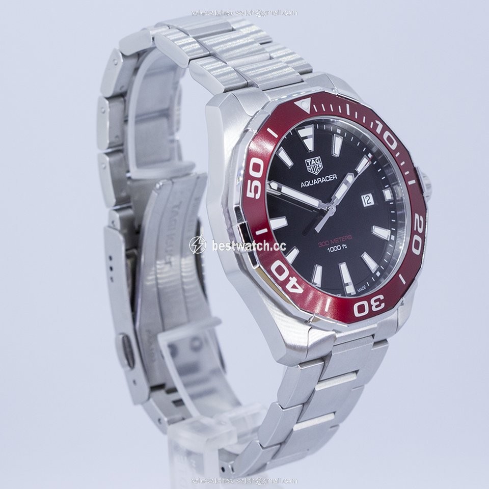 IMG_9085 TAG Heuer Aquaracer Mens watch Unisex Quartz Steel WAY101B.BA0746 Replica 2