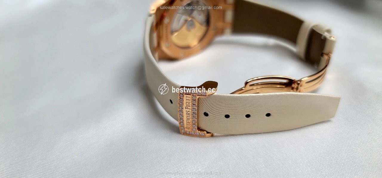 IMG_9085 Audemars Piguet Royal Oak Lady Womens watch Automatic Rose gold 15452OR.ZY.D038VE.01 Replica 2