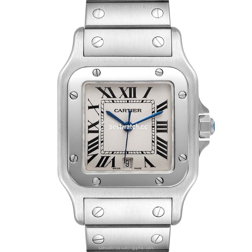 IMG_9085 Cartier Santos Galbee Mens watch Unisex Quartz Steel W20060D6 Replica 2