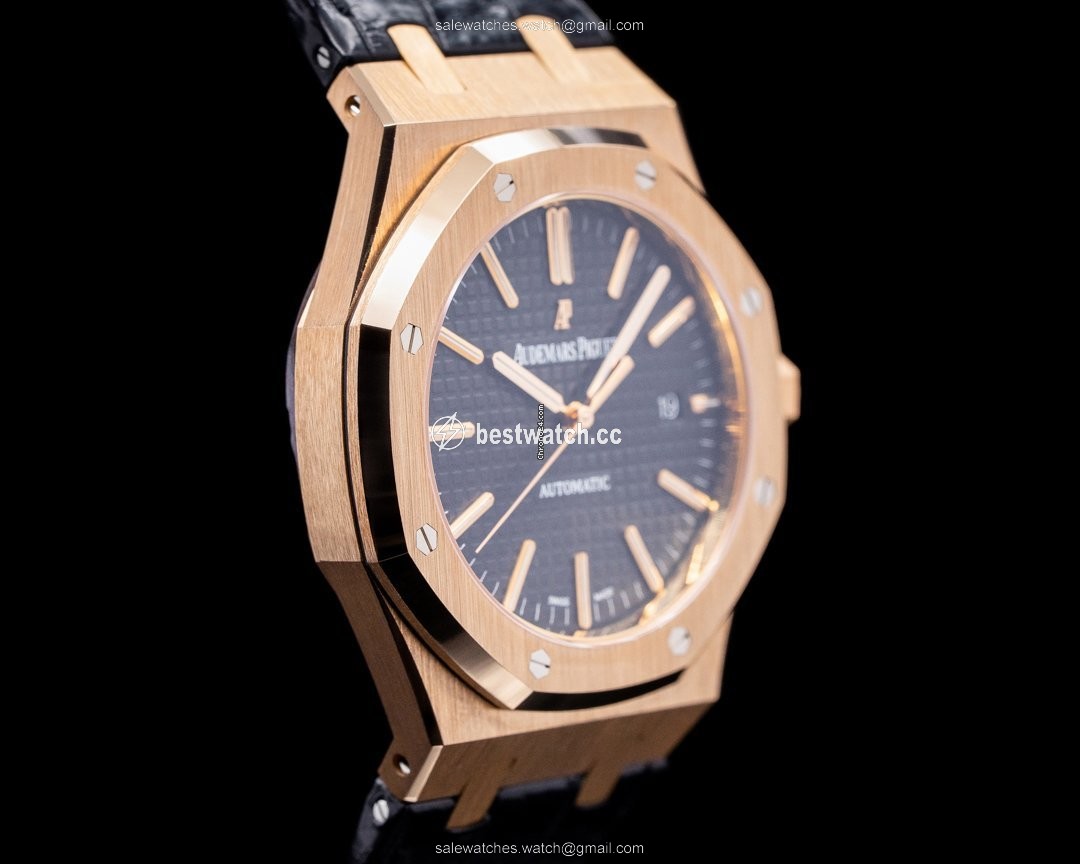IMG_9085 Audemars Piguet Royal Oak Selfwinding Mens watch Unisex Automatic Rose gold 15400OR.OO.D002CR.01 Replica 2