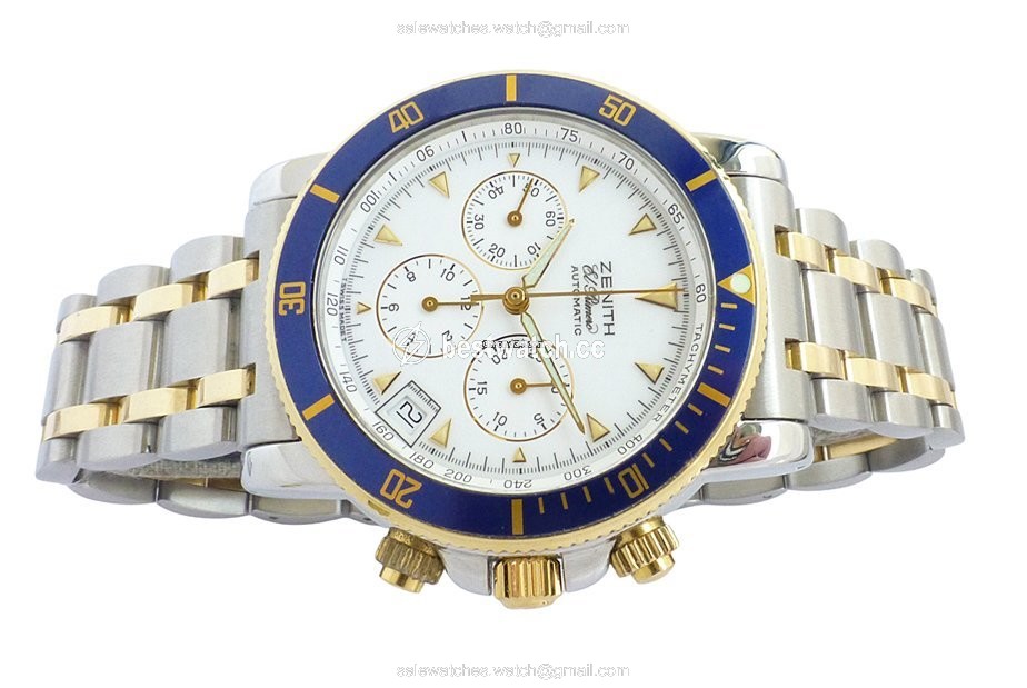 Zenith El Primero Mens watch Unisex Automatic Gold Steel 15 53-0470-400 Replica 2