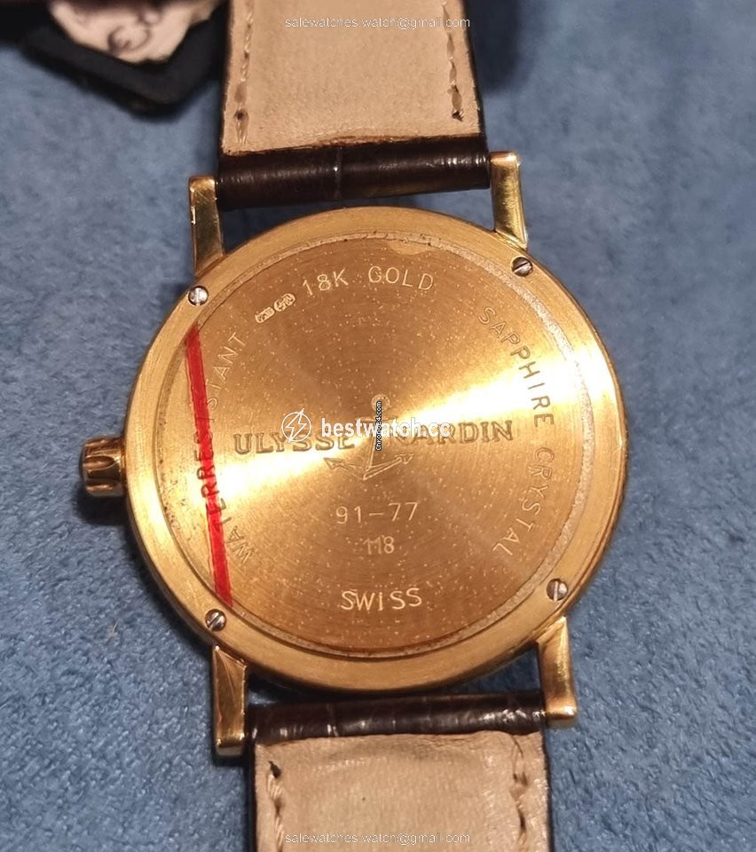 IMG_9085 Ulysse Nardin Classic Mens watch Unisex Manual winding Yellow gold 91-77 Replica 2