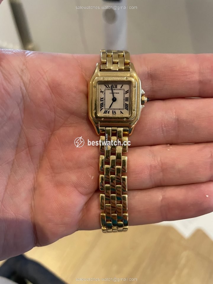 IMG_9085 Cartier Panthere Womens watch Quartz Yellow gold 1070 Replica 2