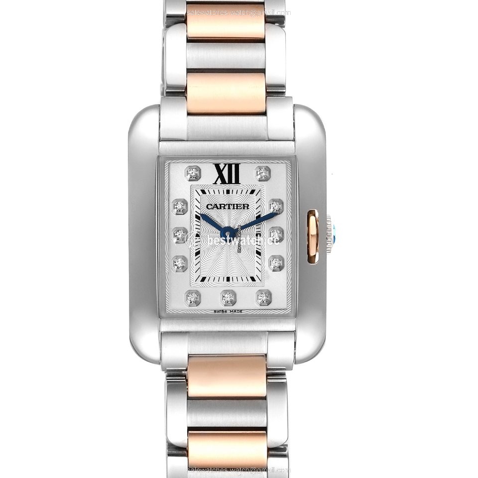 IMG_9085 Cartier Tank Anglaise Womens watch Quartz Gold Steel WT100024 Replica 2