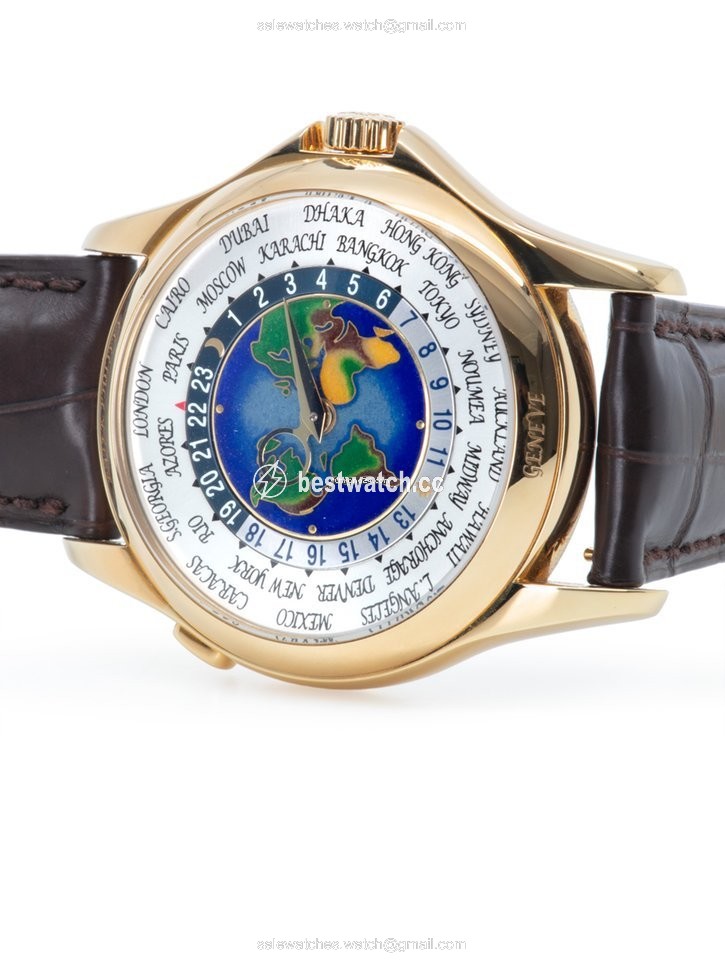 IMG_9085 Patek Philippe World Time Mens watch Unisex Automatic Yellow gold 5131J-001 Replica 2