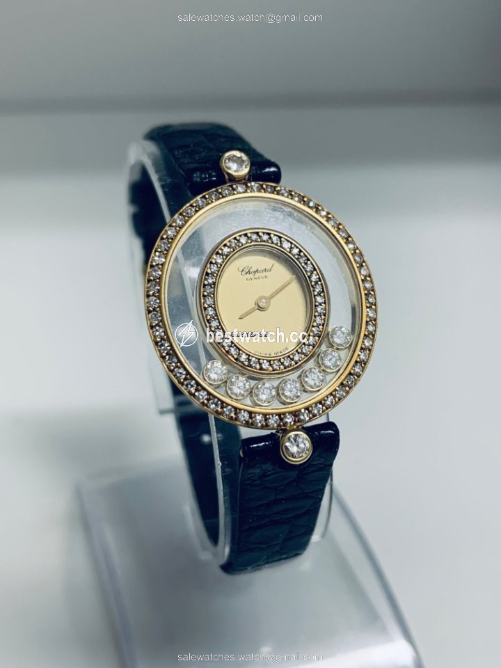 IMG_9085 Chopard Happy Diamonds Womens watch Quartz Yellow gold 204292 Replica 2