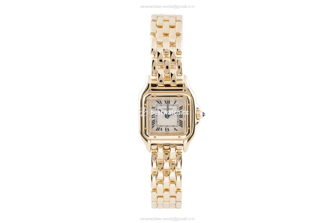 IMG_9085 Cartier Panthere Womens watch Quartz Yellow gold 86691 Replica 2