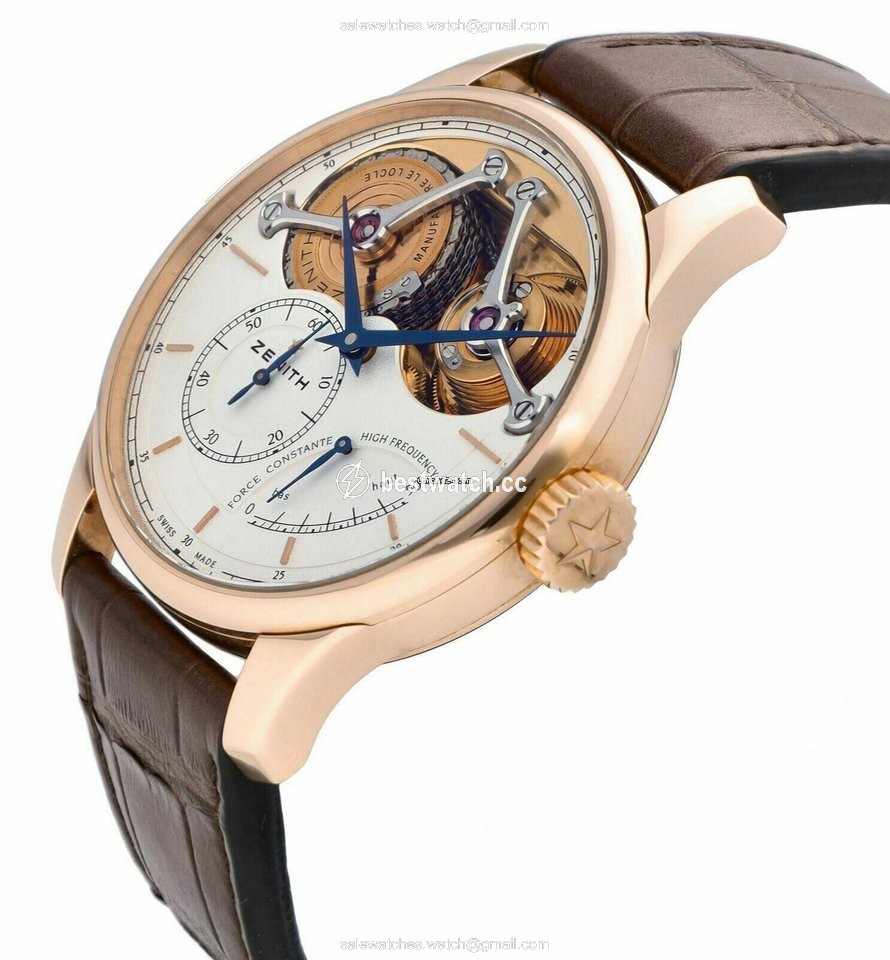 Zenith Academy Manual winding Rose gold 18.2210.4810 01.C713 Replica 2