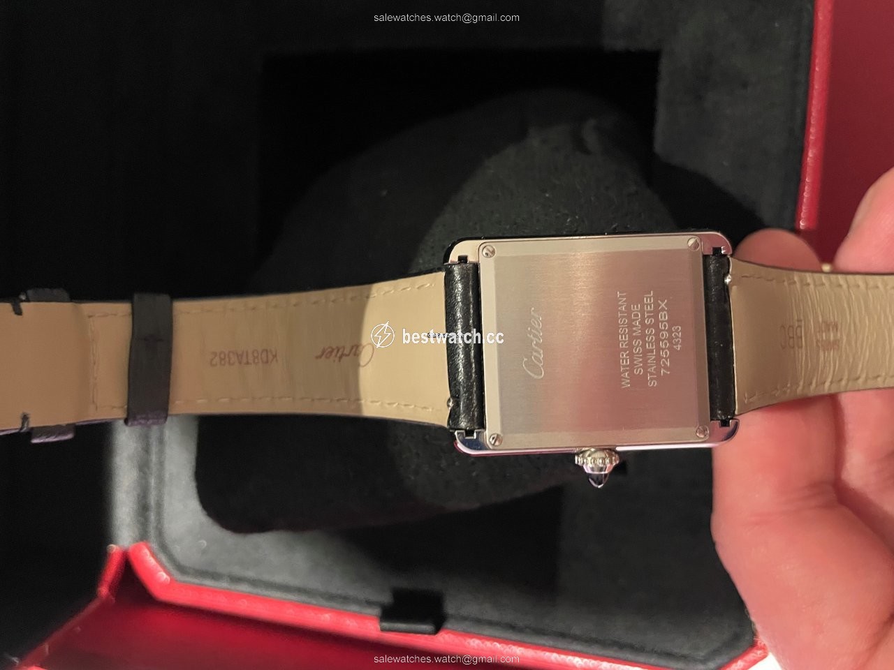 IMG_9085 Cartier Tank Mens watch Unisex Quartz Steel WSTA0041 Replica 2