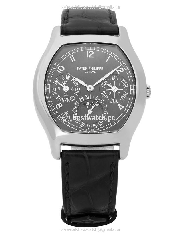 IMG_9085 Patek Philippe Perpetual Calendar Mens watch Unisex Automatic White gold 5040G-016 Replica 2