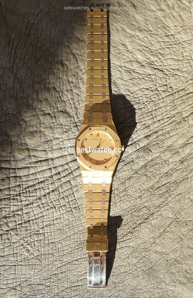 Audemars Piguet Royal Oak Mens watch Unisex Quartz Yellow gold 6023 Replica 2