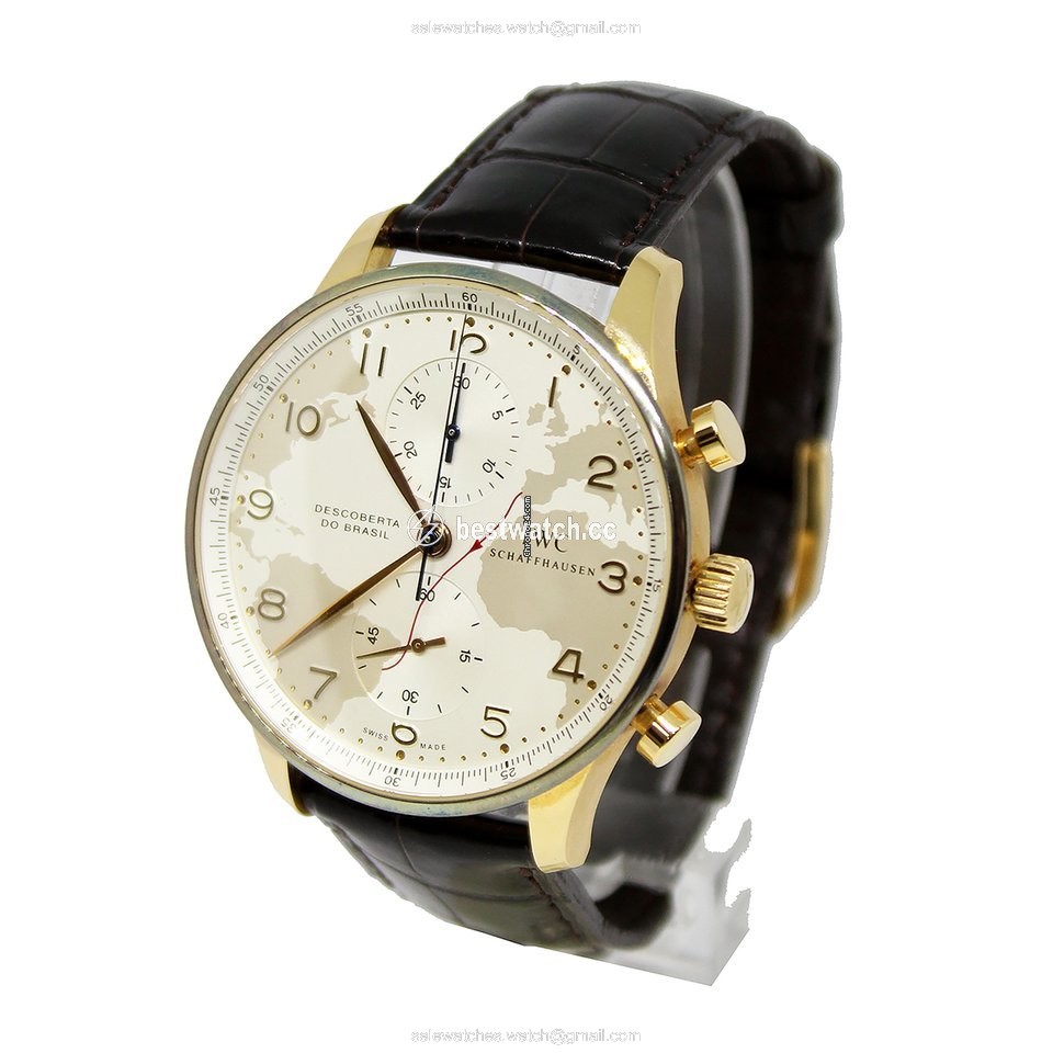 IMG_9085 IWC Portuguese Chronograph Mens watch Unisex Automatic Rose gold IW371408 Replica 2