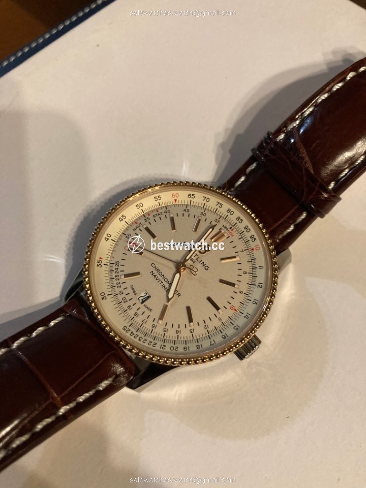 IMG_9085 Breitling Navitimer Mens watch Unisex Automatic Gold Steel U17326211G1P1 Replica 2