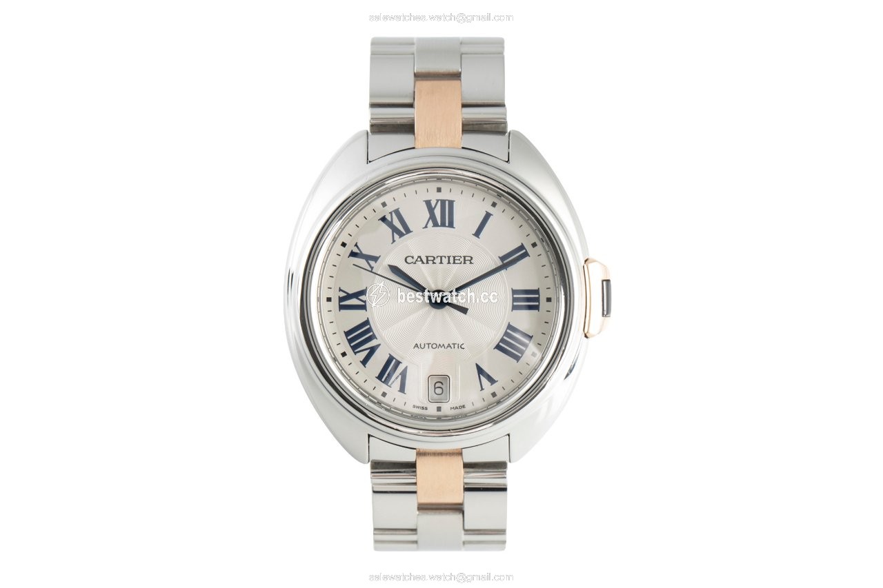 IMG_9085 Cartier Cle de Cartier Mens watch Unisex Automatic Gold Steel W2CL0003 Replica 2