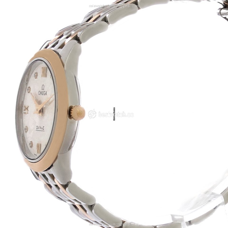 Omega De Ville Prestige Womens watch Quartz Gold Steel 424.20.27.60.52.002 Replica 2