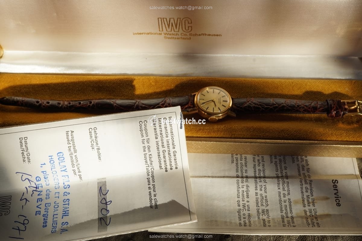 IWC Womens watch Manual winding Yellow gold 2802 Replica 2