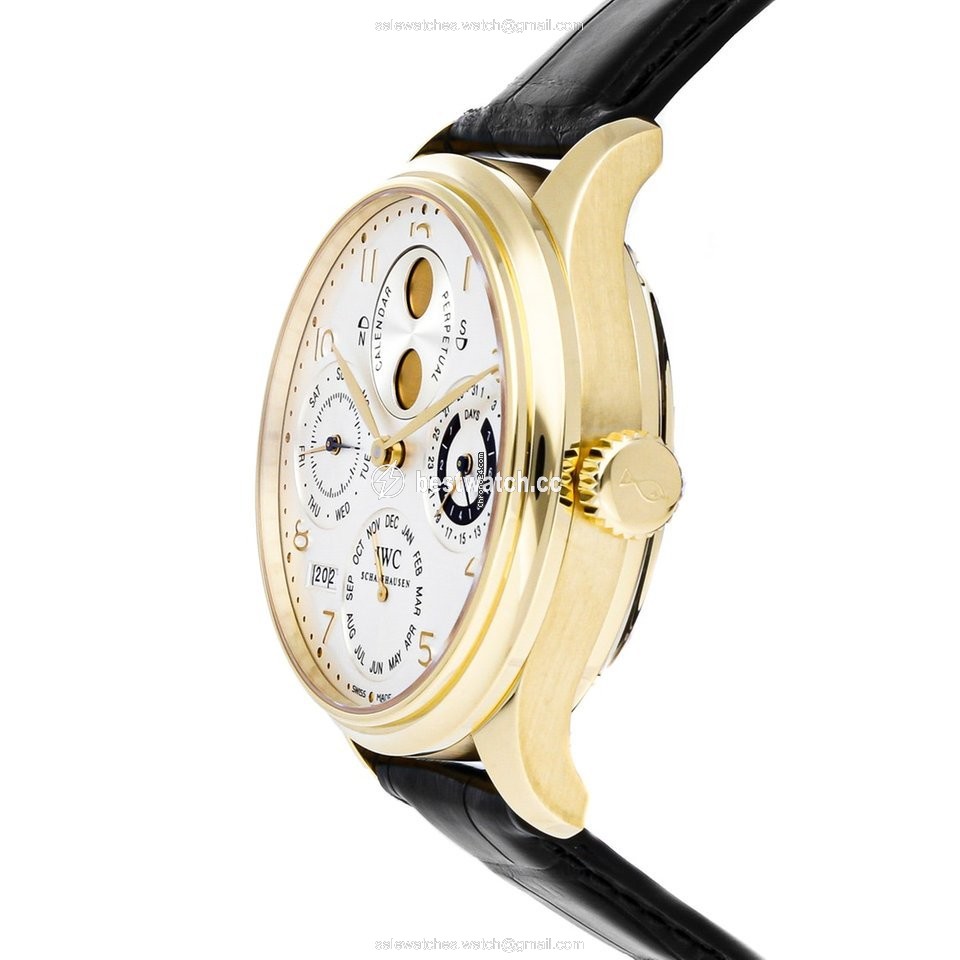 IMG_9085 IWC Portuguese Perpetual Calendar Mens watch Unisex Automatic Yellow gold IW5021-07 Replica 2