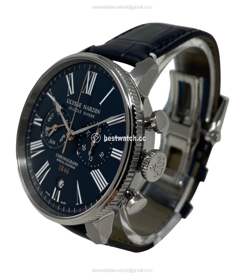 IMG_9085 Ulysse Nardin Marine Torpilleur Mens watch Unisex Manual winding Steel 1533-320LE-3A-175 1B Replica 2