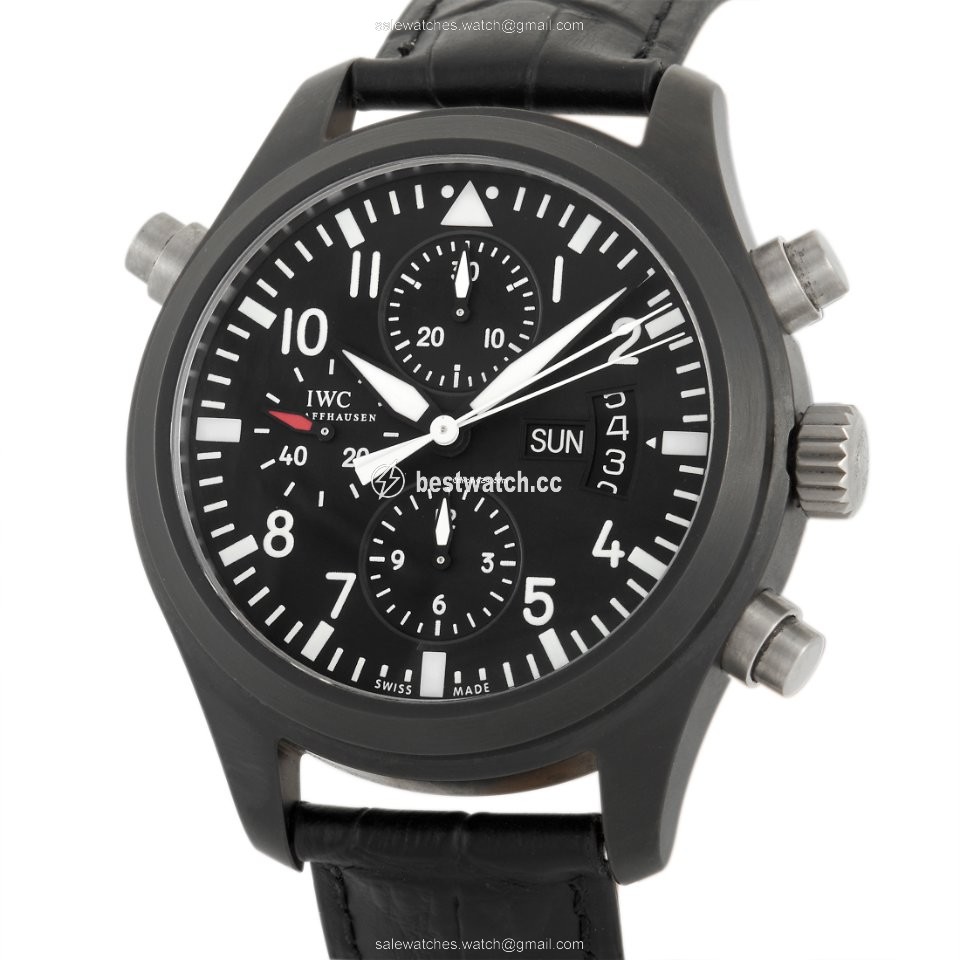 IMG_9085 IWC Pilot Double Chronograph Mens watch Unisex Automatic Ceramic IW378601 Replica 2