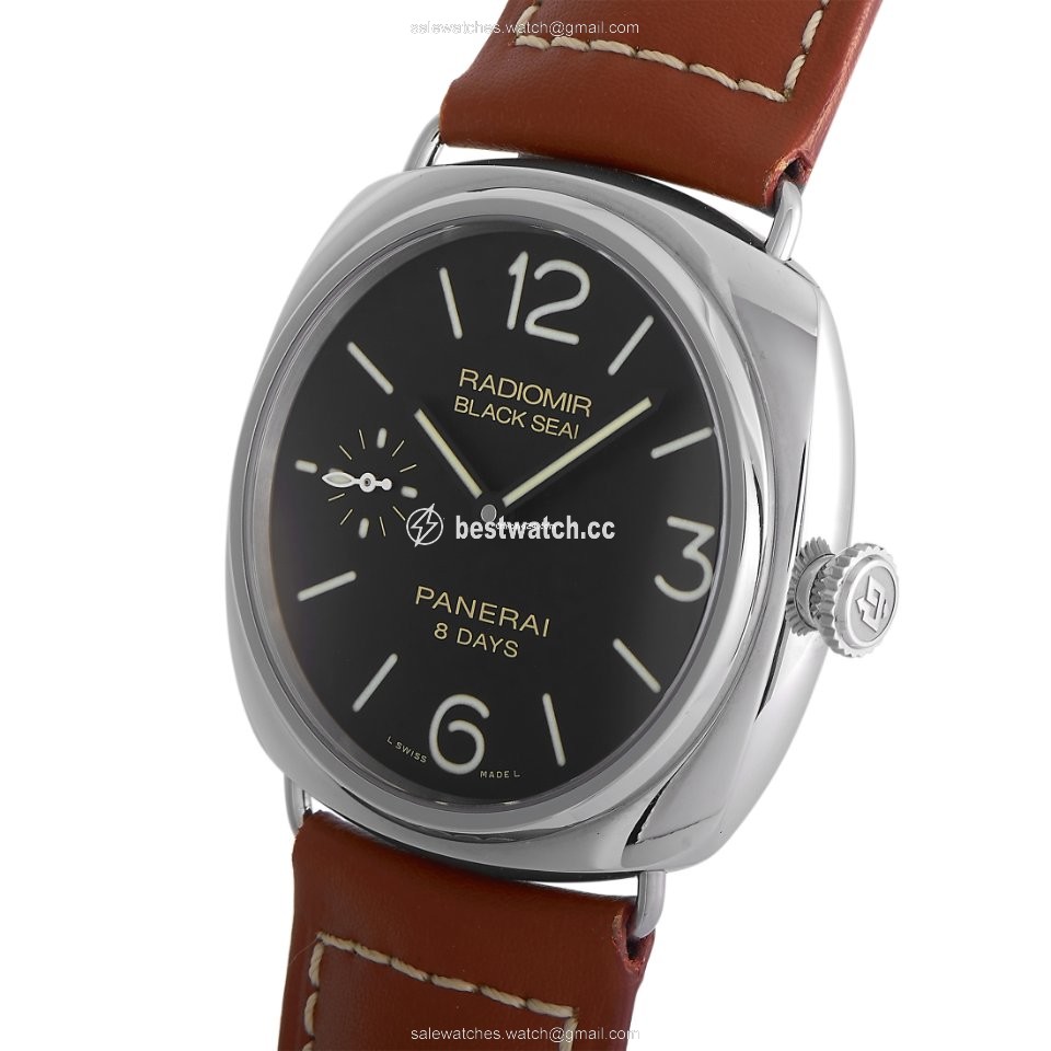 IMG_9085 Panerai Radiomir 8 Days Mens watch Unisex Manual winding Steel PAM609 Replica 2