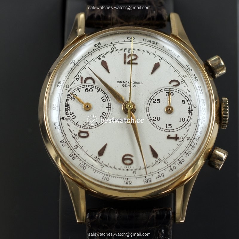 Baume & Mercier Manual winding Yellow gold 3927 Replica 2