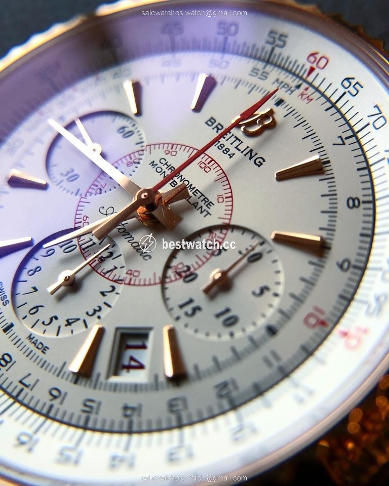 Breitling Montbrillant 01 Mens watch Unisex Automatic Rose gold RB013112 G710 Replica 2
