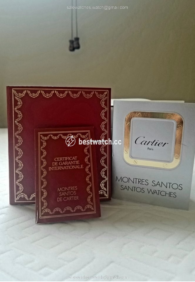 IMG_9085 Cartier Santos Womens watch Quartz Gold Steel 1551 Replica 2
